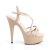Pleaser Sandalia de Tacón DELIGHT-613 Nude EU-37 / US-7