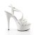 Pleaser Sandalia de Tacón DELIGHT-613 Blanco Charol EU-35 / US-5