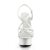 Pleaser Sandalia de Tacón DELIGHT-613 Blanco Charol EU-37 / US-7