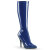 Pleaser SEDUCE-2000 Botas hasta la rodilla azul Charol EU-37 / US-7