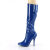 Pleaser SEDUCE-2000 Botas hasta la rodilla azul Charol EU-37 / US-7