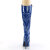 Pleaser SEDUCE-2000 Botas hasta la rodilla azul Charol EU-37 / US-7