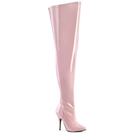 Pleaser SEDUCE-3000WC Botas por encima de la rodilla Charol rosa pastel EU-37 / US-7