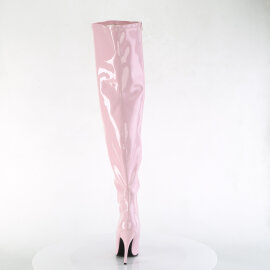 Pleaser SEDUCE-3000WC Botas por encima de la rodilla Charol rosa pastel EU-37 / US-7