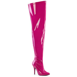 Pleaser SEDUCE-3000WC Botas por encima de la rodilla Charol Rosa EU-37 / US-7