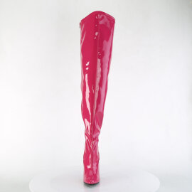 Pleaser SEDUCE-3000WC Botas por encima de la rodilla Charol Rosa EU-37 / US-7