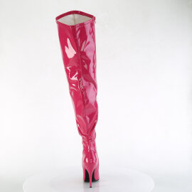 Pleaser SEDUCE-3000WC Botas por encima de la rodilla Charol Rosa EU-37 / US-7