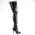 Pleaser SEDUCE-4000 Botas por encima de la rodilla Charol Negro EU-37 / US-7
