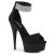 Pleaser Sandalia de Tacón DELIGHT-625 Negro Ante EU-35 / US-5