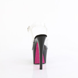 Pleaser SKY-308CRS Sandalias Plataforma Tono Claro pedrería Negro EU-37 / US-7