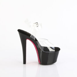 Pleaser SKY-308CRS Sandalias Plataforma Tono Claro pedrería Negro EU-37 / US-7