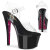 Pleaser SKY-308CRS Sandalias Plataforma Tono Claro pedrería Negro EU-37 / US-7