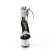 Pleaser SKY-327RSI Sandalias Plataforma pedrería plata Negro EU-37 / US-7