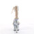 Pleaser SKY-327RSI Sandalias Plataforma pedrería plata beige EU-37 / US-7