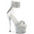 Pleaser SKY-327RSI Sandalias Plataforma pedrería plata EU-39 / US-9