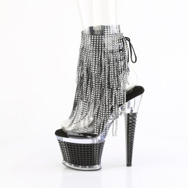 Pleaser SPECTATOR-1017RSF Sandalias Plataforma Tono Claro pedrería Negro EU-38 / US-8