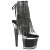 Pleaser SPECTATOR-1017RSF Sandalias Plataforma Tono Claro pedrería Negro EU-38 / US-8