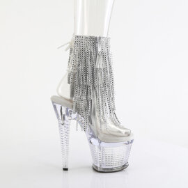Pleaser SPECTATOR-1017RSF Sandalias Plataforma Tono Claro pedrería Plata EU-37 / US-7