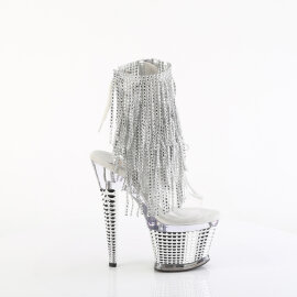 Pleaser SPECTATOR-1017RSF Sandalias Plataforma Cromo Tono Claro pedrería Plata EU-37 / US-7