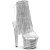 Pleaser SPECTATOR-1017RSF Sandalias Plataforma Cromo Tono Claro pedrería Plata EU-37 / US-7