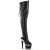 Pleaser SPECTATOR-3030 Botas por encima de la rodilla con Plataforma de Piel Sintética color Negro Tono Claro EU-38 / US-8