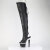 Pleaser SPECTATOR-3030 Botas por encima de la rodilla con Plataforma de Piel Sintética color Negro Tono Claro EU-38 / US-8