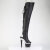Pleaser SPECTATOR-3030 Botas por encima de la rodilla con Plataforma de Piel Sintética color Negro Tono Claro EU-38 / US-8