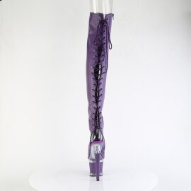 Pleaser SPECTATOR-3030 Botas por encima de la rodilla con Plataforma de Piel Sintética color morado Tono Claro EU-37 / US-7
