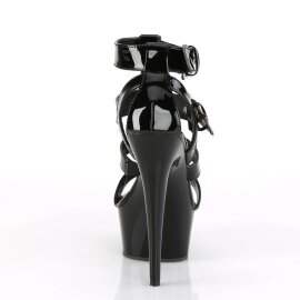 Pleaser Sandalia de Tacón DELIGHT-658 Negro Charol EU-35 / US-5