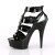 Pleaser Sandalia de Tacón DELIGHT-658 Negro Charol EU-37 / US-7
