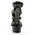 Pleaser Sandalia de Tacón DELIGHT-658 Negro Cuero Sintético EU-35 / US-5