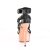 Pleaser Sandalia de Tacón DELIGHT-658 Negro Oro Rosado Claro Metalizado EU-37 / US-7