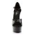Pleaser Sandalia de Tacón DELIGHT-660FH Negro Rojo EU-35 / US-5