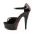 Pleaser Sandalia de Tacón DELIGHT-660FH Negro Rojo EU-35 / US-5