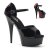 Pleaser Sandalia de Tacón DELIGHT-660FH Negro Rojo EU-36 / US-6