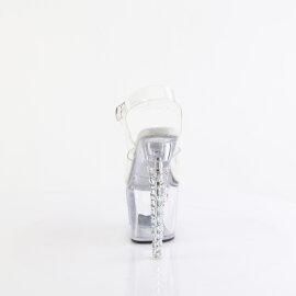 Pleaser UNICORN-708TGRS Sandalias Plataforma Tono Claro pedrería Transparente EU-36/US-6