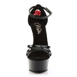 Pleaser Sandalia de Tacón DELIGHT-662 Negro Charol...