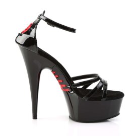 Pleaser Sandalia de Tacón DELIGHT-662 Negro Charol EU-35 / US-5