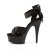 Pleaser Sandalia de Tacón DELIGHT-668 Negro Satín EU-40 / US-10