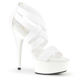 Pleaser Sandalia de Tacón DELIGHT-669 Blanco EU-35...