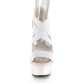 Pleaser Sandalia de Tacón DELIGHT-669 Blanco EU-35...