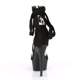 Pleaser Sandalia de Tacón DELIGHT-671 Negro Ante EU-35 / US-5