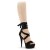 Pleaser Sandalia de Tacón DELIGHT-671 Negro Ante EU-35 / US-5