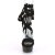Pleaser Sandalia de Tacón DELIGHT-671 Negro Ante EU-35 / US-5