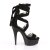 Pleaser Sandalia de Tacón DELIGHT-671 Negro Ante EU-37 / US-7
