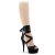 Pleaser Sandalia de Tacón DELIGHT-679 Negro Ante EU-35 / US-5