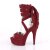 Pleaser Sandalia de Tacón DELIGHT-679 Burdeos Ante EU-36 / US-6