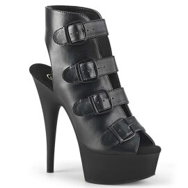 Pleaser Botín DELIGHT-683 Negro Piel Sintético EU-36 / US-6