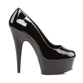 Pleaser Sandalia de Tacón DELIGHT-685 Negro Charol EU-35 / US-5