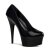 Pleaser Sandalia de Tacón DELIGHT-685 Negro Charol EU-35 / US-5